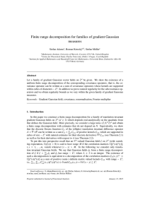 Finite range decomposition for families of gradient Gaussian measures Stefan Adams