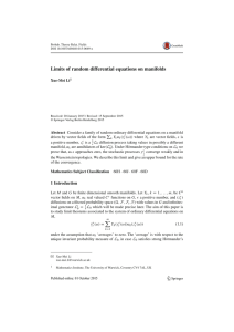 Limits of random differential equations on manifolds