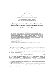 Strong completeness for a class of stochastic Xin Chen Xue-Mei Li