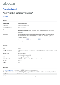 Anti-Twinkle antibody ab83329 Product datasheet 3 Images