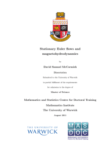 Stationary Euler flows and magnetohydrodynamics David Samuel McCormick Dissertation