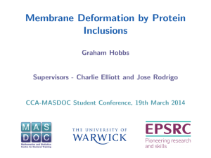 Membrane Deformation by Protein Inclusions Graham Hobbs