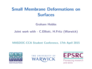 Small Membrane Deformations on Surfaces Graham Hobbs