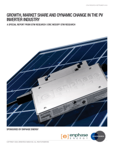 GROWTH, MARKET SHARE AND DYNAMIC CHANGE IN THE PV INVERTER INDUSTRY