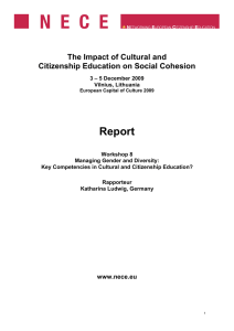 Report The Impact of Cultural and Citizenship Education on Social Cohesion