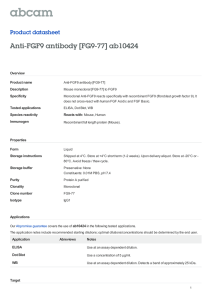 Anti-FGF9 antibody [FG9-77] ab10424 Product datasheet Overview Product name