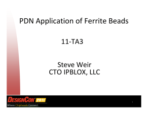 PDN Application of Ferrite Beads 11‐TA3 Steve Weir CTO IPBLOX, LLC