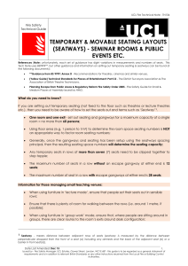 TEMPORARY &amp; MOVABLE SEATING LAYOUTS (SEATWAYS) - SEMINAR ROOMS &amp; PUBLIC