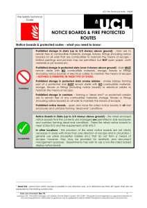 NOTICE BOARDS &amp; FIRE PROTECTED ROUTES