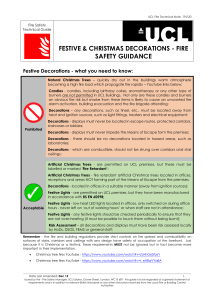 FESTIVE &amp; CHRISTMAS DECORATIONS - FIRE SAFETY GUIDANCE