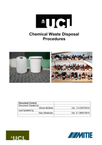 Chemical Waste Disposal Procedures Document Created by