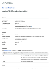 Anti-ATXN10 antibody ab55829 Product datasheet