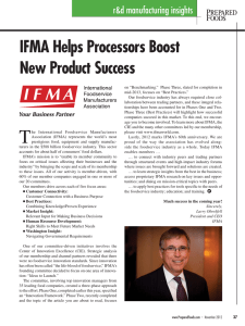 IFMA Helps Processors Boost New Product Success r&amp;d manufacturing insights