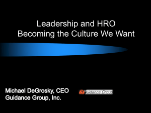 Leadership and HRO Becoming the Culture We Want