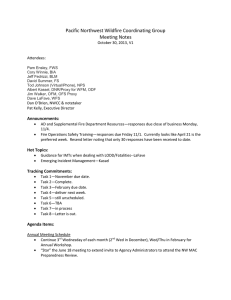 Pacific Northwest Wildfire Coordinating Group Meeting Notes October 30, 2013, V1