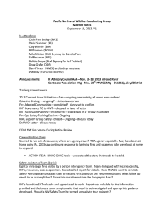 Pacific Northwest Wildfire Coordinating Group Meeting Notes September 18, 2013, V1