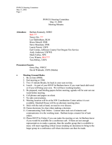PNWCG Steering Committee May 15, 2002 Meeting Minutes