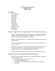 PNWCG Steering Committee October 17, 2001 Meeting Notes Participants: