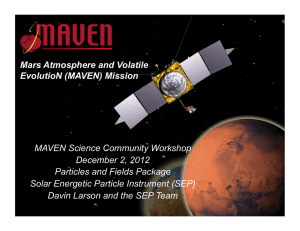 MAVEN Science Community Workshop December 2, 2012 Particles and Fields Package