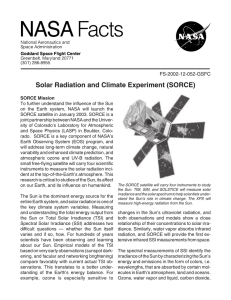 Solar Radiation and Climate Experiment (SORCE) FS-2002-12-052-GSFC