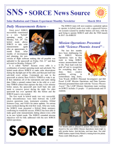SNS • SORCE News Source Daily Measurements Return –