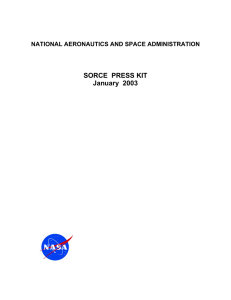 SORCE  PRESS KIT January  2003 NATIONAL AERONAUTICS AND SPACE ADMINISTRATION