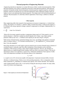 Thermal properties of Engineering Materials