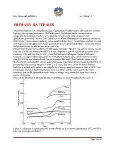 PRIMARY BATTERIES