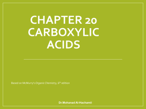 CHAPTER 20 CARBOXYLIC ACIDS Organic Chemistry