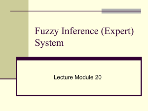 Fuzzy Inference (Expert) System Lecture Module 20