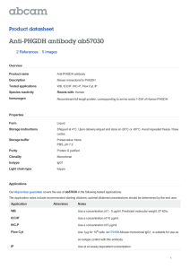 Anti-PHGDH antibody ab57030 Product datasheet 2 References 5 Images