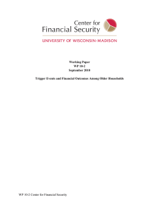 WP 10-2 Center for Financial Security Working Paper WP 10-2