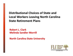 Distributional Choices of State and  Local Workers Leaving North Carolina