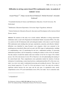 Difficulties in solving context-based PISA mathematics tasks: An analysis of