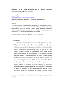 ePortfolio:  An  ICT-based  Assessment  for ... Environment of World Class University