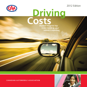 Driving Costs 2012 Edition Beyond the price tag: