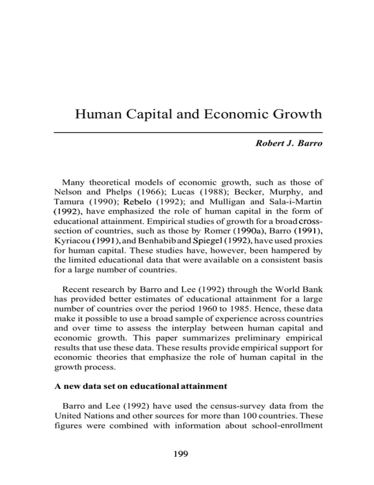 human capital and economic growth thesis