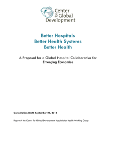 Better Hospitals Better Health Systems Better Health