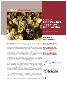 IMPACCT Impact of Conditional Cash Transfers on
