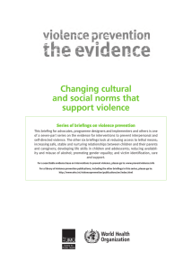 Changing cultural and social norms that support violence