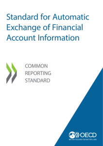 Standard for Automatic Exchange of Financial Account Information COMMON