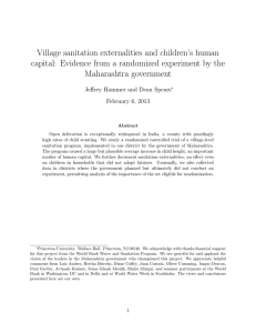 Village sanitation externalities and children’s human