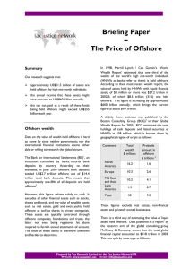 Briefing Paper – The Price of Offshore