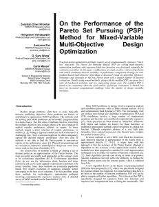 On the Performance of the Pareto Set Pursuing (PSP) Method for Mixed-Variable