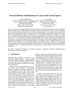 Toward Effective Initialization for Large-Scale Search Spaces