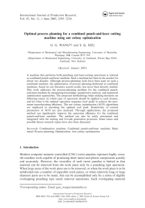 Optimal process planning for a combined punch-and-laser cutting