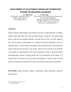 DEVELOPMENT OF AN AUTOMATIC DESIGN AND OPTIMIZATION SYSTEM FOR INDUSTRIAL SILENCERS