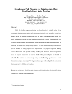 Evolutionary Path Planning for Robot Assisted Part