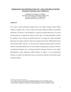 THERMOFLUID OPTIMIZATION OF A HEATED HELICOPTER ENGINE COOLING BAY SURFACE