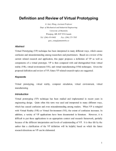 Definition and Review of Virtual Prototyping